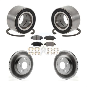 Front Wheel Bearing Coated Disc Brake Rotors And Pads Kit For 2015 Acura ILX 1.5L KBB-129215