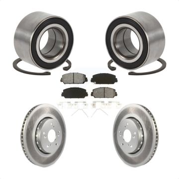 Front Wheel Bearing Coated Disc Brake Rotor And Semi-Metallic Pads Kit For 2016 Acura ILX KBB-129234