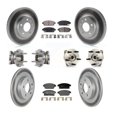 Front Rear Hub Bearing Coat Brake Rotor Pads Kit (10Pc) For Chevrolet Cruze DIESEL engine KBB-129352