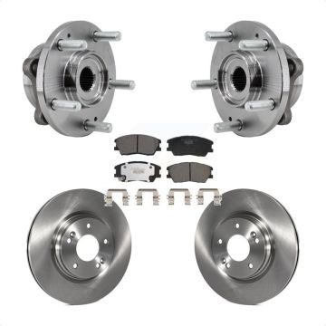 Front Hub Bearing Assembly Disc Brake Rotors And Ceramic Pads Kit For Kia Soul KBB-129365