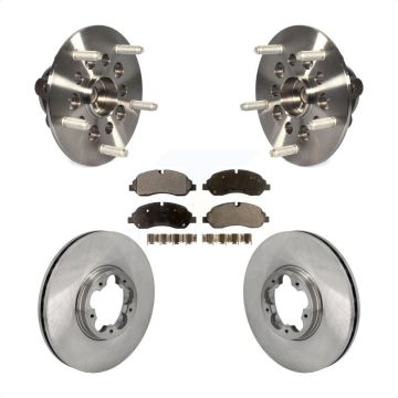Front Hub Bearing Disc Brake Rotor & Pad Kit For Ford Transit-250 Transit-150 Transit-350 KBB-129369