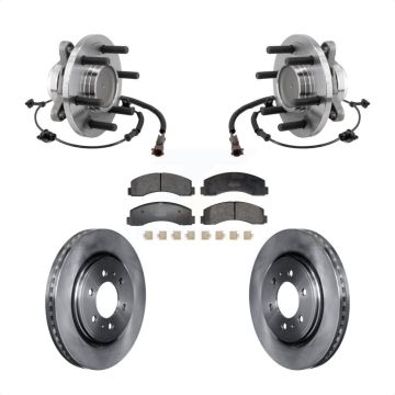 Front Hub Bearing Brake Rotor And Pad Kit For Ford F-150 Expedition Lincoln Navigator RWD KBB-129390
