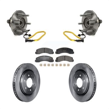 Front Hub Bearing Assembly Disc Brake Rotors And Semi-Metallic Pads Kit For Ford F-150 KBB-129392