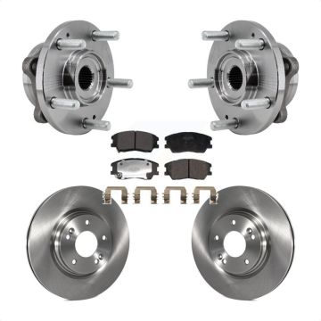 Front Hub Bearing Assembly Disc Brake Rotors And Semi-Metallic Pads Kit For Kia Soul KBB-129393