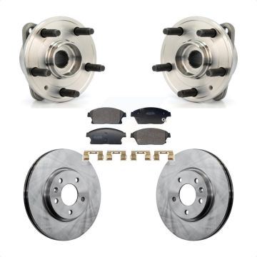 Front Hub Bearing Brake Rotor & Pad Kit For 14-15 Chevrolet Cruze With 15" Factory Wheels KBB-129396