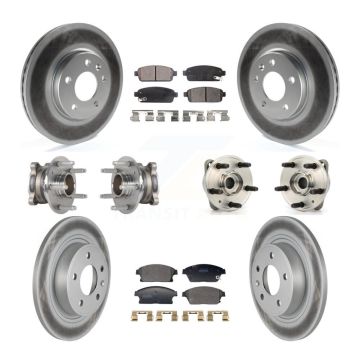 Front Rear Hub Bearing Coat Brake Rotor Pads Kit (10Pc) For Chevrolet Cruze DIESEL engine KBB-129406