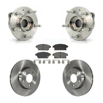 Front Hub Bearing Assembly Disc Brake Rotors And Semi-Metallic Pads Kit For Cadillac ATS KBB-129437