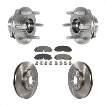Front Hub Bearing Disc Brake Rotor Pad Kit For Chevrolet Traverse Blazer GMC Acadia Buick KBB-129439