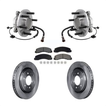 Front Hub Bearing Brake Rotor And Pad Kit For Ford F-150 Expedition Lincoln Navigator RWD KBB-129442