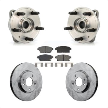 Front Hub Bearing Brake Rotor & Pad Kit For 14-15 Chevrolet Cruze With 15" Factory Wheels KBB-129446