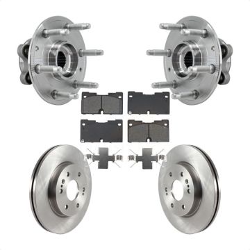 Front Hub Bearing Brake Rotor Pad Kit For Chevrolet GMC Silverado 1500 Sierra Yukon Tahoe KBB-129450