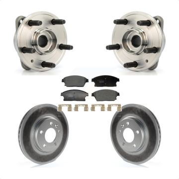 Front Hub Bearing Coated Brake Rotor Pads Kit For Chevrolet Cruze With 15" Factory Wheels KBB-129455