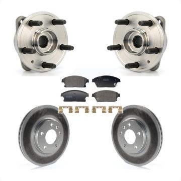 Front Hub Bearing Coated Brake Rotor Pads Kit For Chevrolet Cruze With 15" Factory Wheels KBB-129473