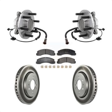 Front Hub Bearing Coated Brake Rotor Pads Kit For Ford F-150 Expedition Lincoln Navigator KBB-129479