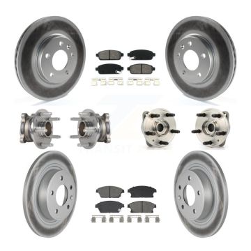 Front Rear Hub Bearing Coat Brake Rotor Pads Kit (10Pc) For Chevrolet Cruze DIESEL engine KBB-129504
