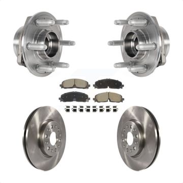 Front Hub Bearing Disc Brake Rotor Pad Kit For Chevrolet Traverse Blazer GMC Acadia Buick KBB-129507