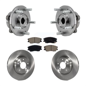 Front Hub Bearing Assembly Disc Brake Rotors And Ceramic Pads Kit For Kia Soul KBB-129508