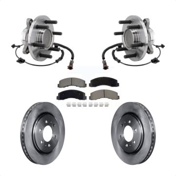 Front Hub Bearing Brake Rotor And Pad Kit For Ford F-150 Expedition Lincoln Navigator RWD KBB-129509