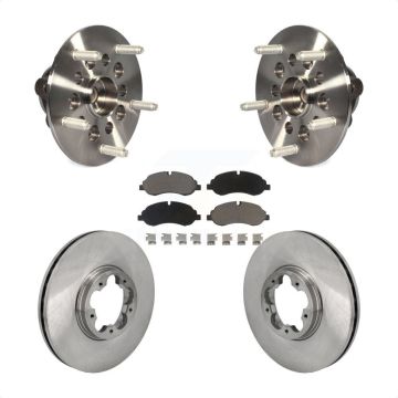 Front Hub Bearing Disc Brake Rotor & Pad Kit For Ford Transit-250 Transit-150 Transit-350 KBB-129512