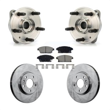 Front Hub Bearing Brake Rotor & Pad Kit For 14-15 Chevrolet Cruze With 15" Factory Wheels KBB-129513