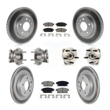Front Rear Hub Bearing Coat Brake Rotor Pads Kit (10Pc) For Chevrolet Cruze DIESEL engine KBB-129531