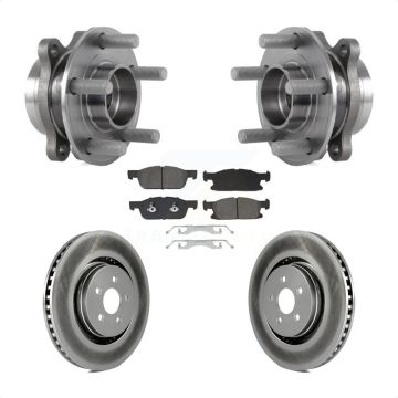 Front Hub Bearing Coated Disc Brake Rotor Pad Kit For Ford Fusion Lincoln MKZ Continental KBB-129543