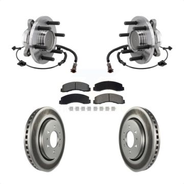 Front Hub Bearing Coated Brake Rotor Pads Kit For Ford F-150 Expedition Lincoln Navigator KBB-129544