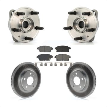Front Hub Bearing Coated Brake Rotor Pads Kit For Chevrolet Cruze With 15" Factory Wheels KBB-129549