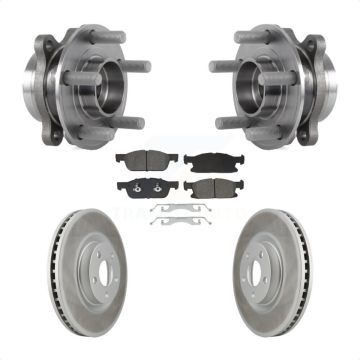 Front Hub Bearing Assembly Coated Disc Brake Rotors And Pads Kit For Lincoln Continental KBB-129559