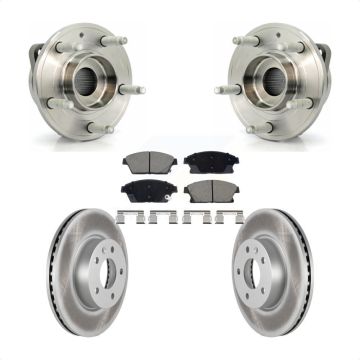 Front Hub Bearing Assembly Coated Disc Brake Rotors And Ceramic Pads Kit For Cadillac ATS KBB-129569