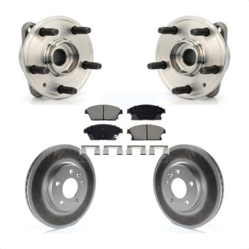 Front Hub Bearing Coated Brake Rotor Pads Kit For Chevrolet Cruze With 15" Factory Wheels KBB-129570