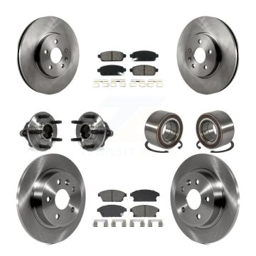 Front Rear Hub Bearing Brake Rotor And Pad Kit (10Pc) For Chevrolet Trax Buick Encore FWD KBB-129579