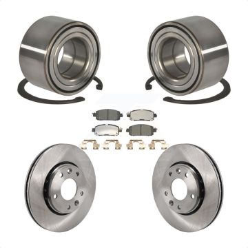 Front Wheel Bearing Disc Brake Rotor Pad Kit For Nissan Kicks SV SR with rear brakes KBB-129599