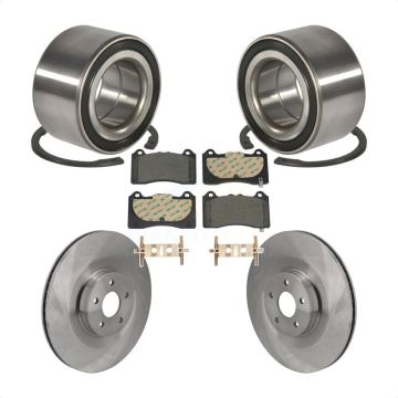 Front Wheel Bearing Disc Brake Rotors And Ceramic Pads Kit For 2016-2018 Ford Focus RS KBB-129601