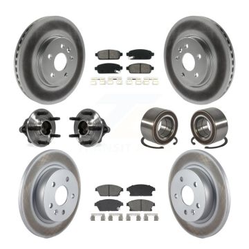 Front Rear Hub Bearing Coated Brake Rotor Pads Kit (10Pc) For Chevrolet Trax Buick Encore KBB-129620