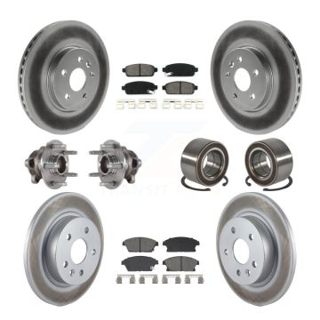 Front Rear Hub Bearing Coated Brake Rotor Pads Kit (10Pc) For Buick Encore Chevrolet Trax KBB-129621