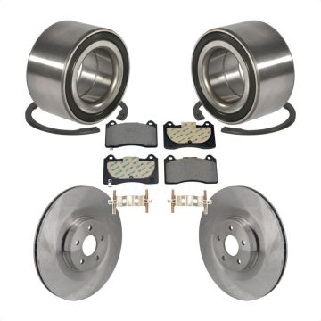 Front Wheel Bearing Disc Brake Rotors And Pads Kit For 2016-2018 Ford Focus RS KBB-129638
