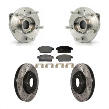 Front Hub Bearing Drill Slot Brake Rotor Pad Kit For Chevrolet Cruze Buick Verano Orlando KBB-129697