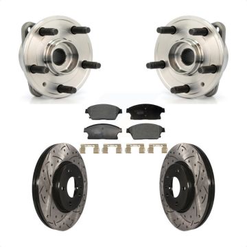 Front Hub Bearing Drill Slot Brake Rotor Pads Kit For 14-15 Chevrolet Cruze DIESEL engine KBB-129698