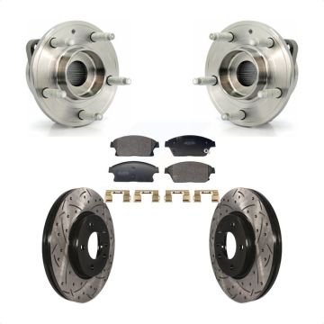 Front Hub Bearing Drill Slot Brake Rotor Pad Kit For Chevrolet Cruze Buick Verano Orlando KBB-129711