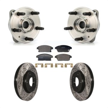 Front Hub Bearing Drill Slot Brake Rotor Pads Kit For 14-15 Chevrolet Cruze DIESEL engine KBB-129712