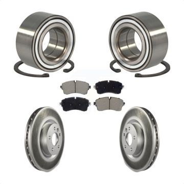 Front Wheel Bearing Coated Disc Brake Rotors And Pads Kit For 2018 Jaguar E-Pace S/SE KBB-129717
