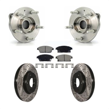 Front Hub Bearing Drill Slot Brake Rotor Pad Kit For Chevrolet Cruze Buick Verano Orlando KBB-129725