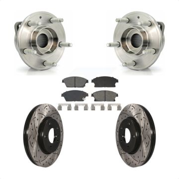 Front Hub Bearing Drill Slot Brake Rotor Pad Kit For Chevrolet Cruze Buick Verano Orlando KBB-129731