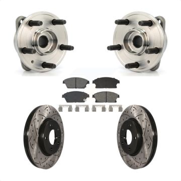 Front Hub Bearing Drill Slot Brake Rotor Pads Kit For 14-15 Chevrolet Cruze DIESEL engine KBB-129732
