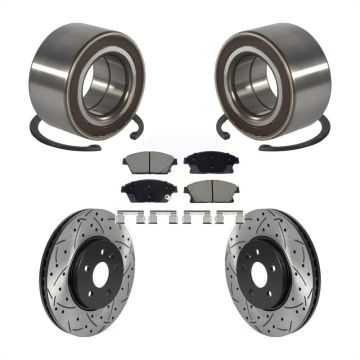 Front Wheel Bearing Coated Drill Slot Brake Rotor Pad Kit For Chevrolet Trax Buick Encore KBB-129803