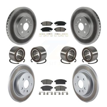 Front Rear Bearing Coated Brake Rotor Pads Kit (10Pc) For Chevrolet Trax Buick Encore AWD KBB-129833