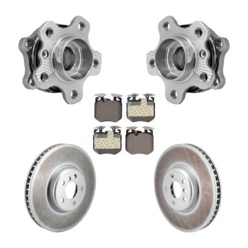 Front Hub Bearing Assembly Coated Disc Brake Rotors And Pads Kit For BMW 540i xDrive KBB-129838
