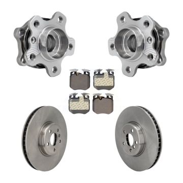 Front Hub Bearing Assembly Disc Brake Rotors And Ceramic Pads Kit For BMW 540i xDrive KBB-129846