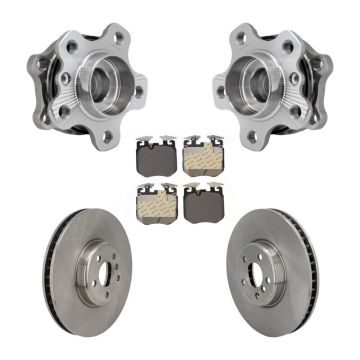 Front Hub Bearing Assembly Disc Brake Rotor And Semi-Metallic Pad Kit For BMW 540i xDrive KBB-129850